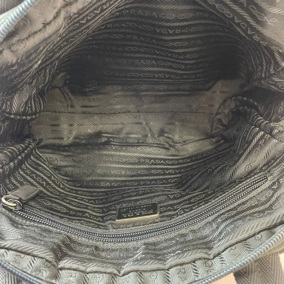 Prada Nylon Vela Nero Small Tote Bag with  Lock Black - Picture 15 of 16